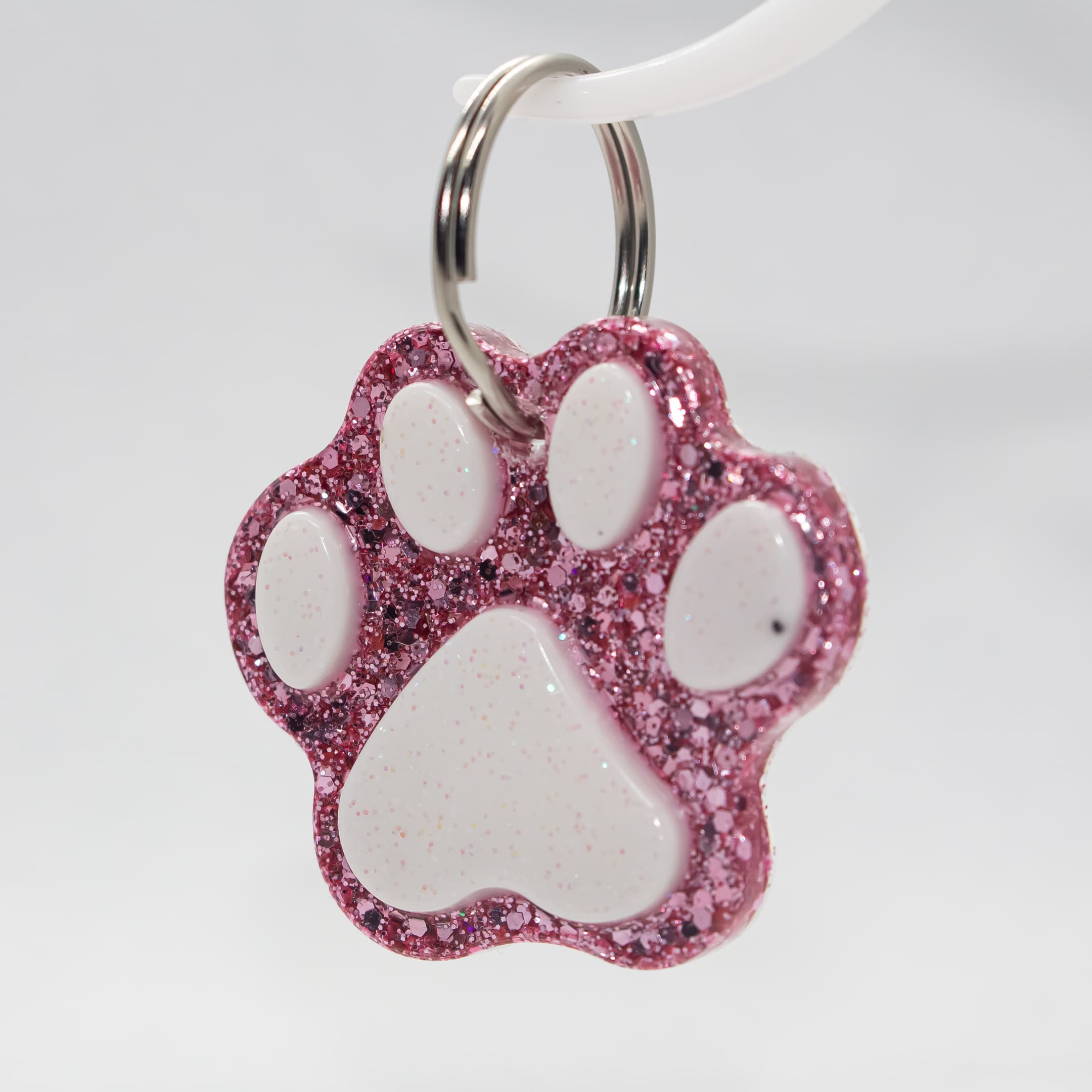 Epyflora Ink Tag - Red Pink Glitter Paw