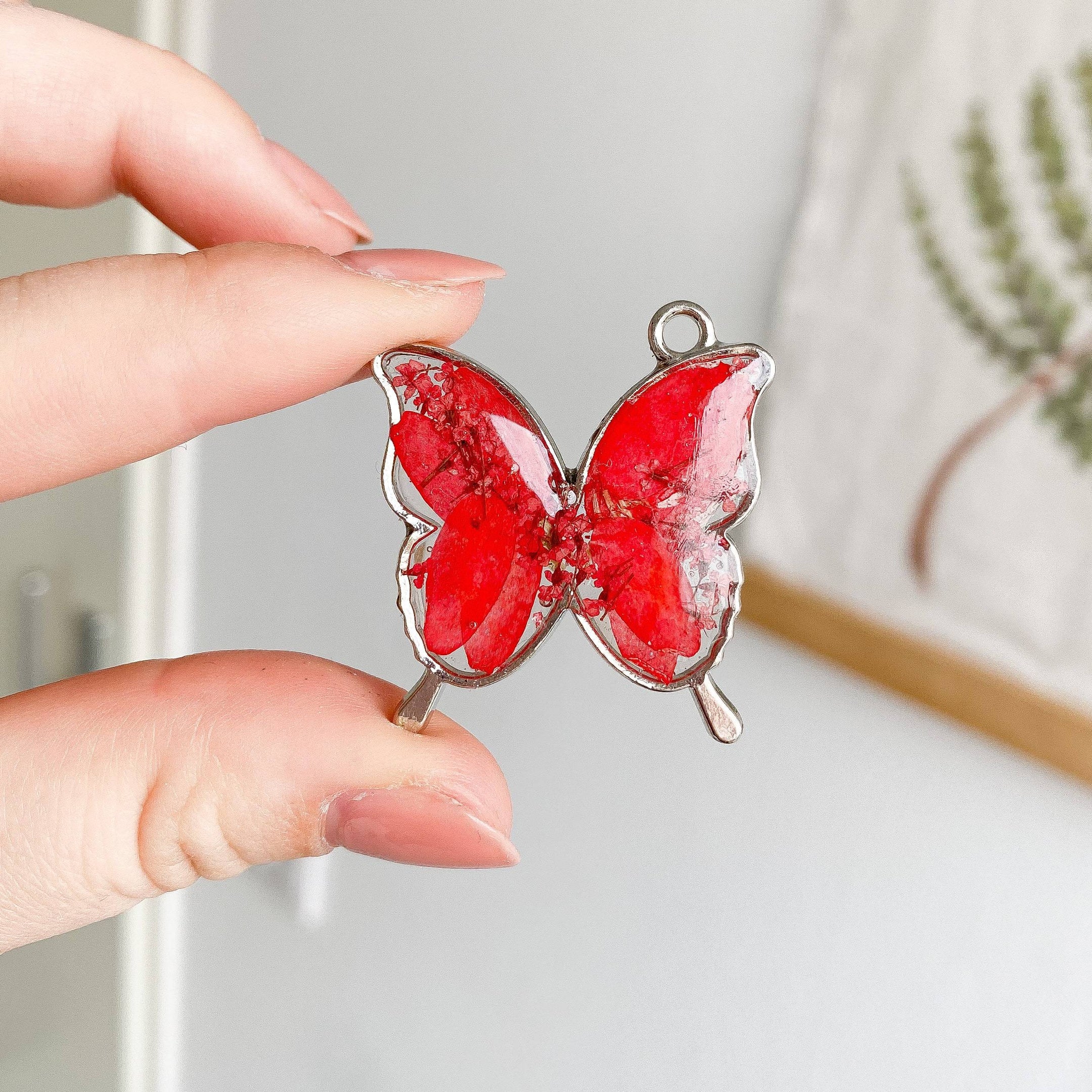 Epyflora Bezel Tag - Red Butterfly