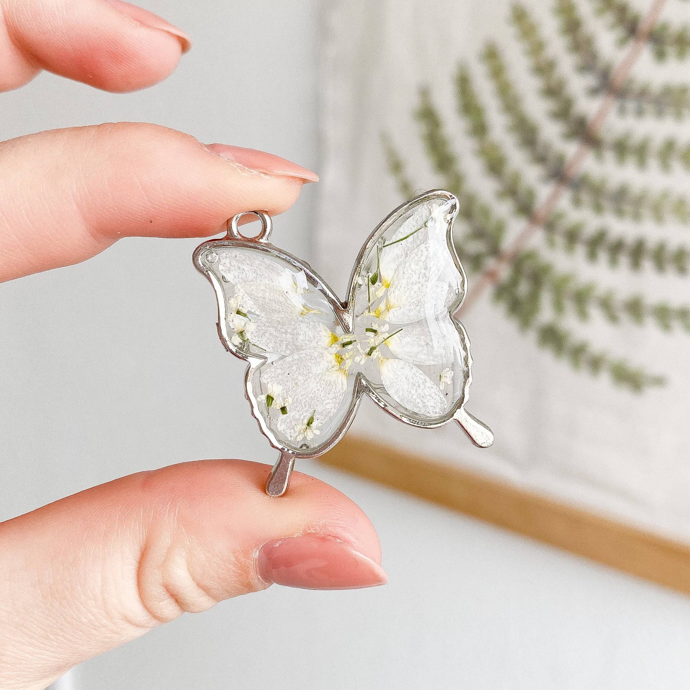 Epyflora Bezel Tag - White Butterfly